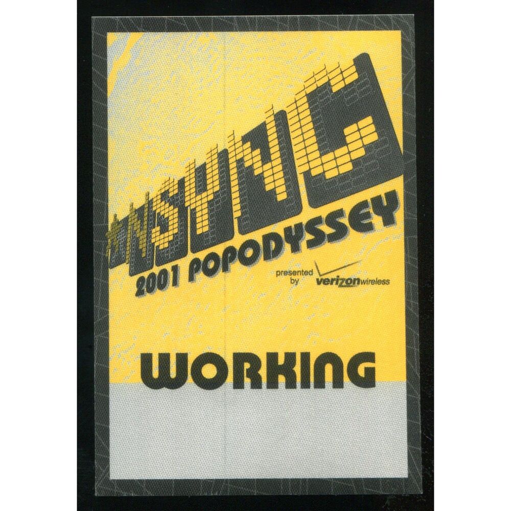 Vintage 2001 Nsync Concert Backstage Pass Working